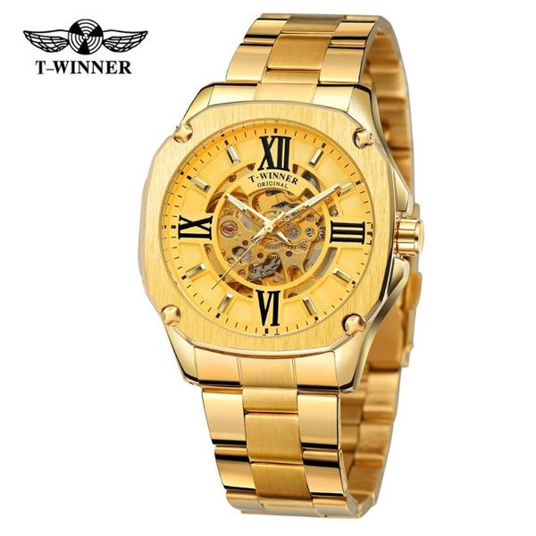 

wristwatches luxury 4152 man wrist watches mens minimal skeleton stainless steel automatic mechanical watch male, Slivery;brown