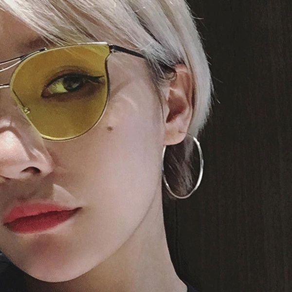 

sunglasses abay cat eye women retro luxury metal eyewear female fashion trendy irregular polygon camping hiking uv400 lunettes, White;black