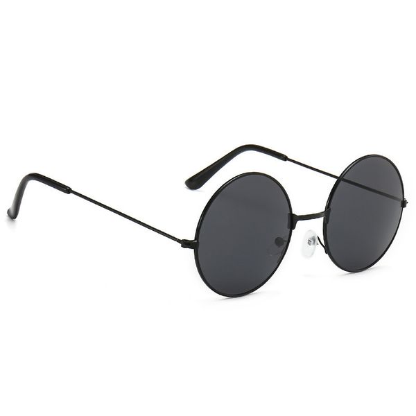 

1-piece round glasses men women steampunk sunglasses vintage sunglasses women brand designer round sunglasses 2021 new mirror uv400 glasses, White;black