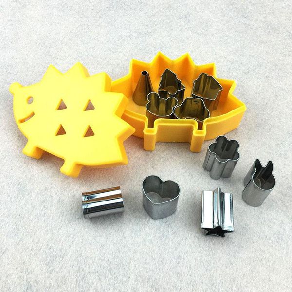 

baking moulds 10pcs/set fruit cookie cutter mold hedgehog box design mini stainless steel mould biscuit fondant cake decorating tools
