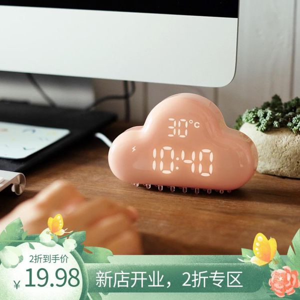 

desk & table clocks cute creative digital clock silent led date temperature kid bedroom glow tube reloj mesa home decor db60sz