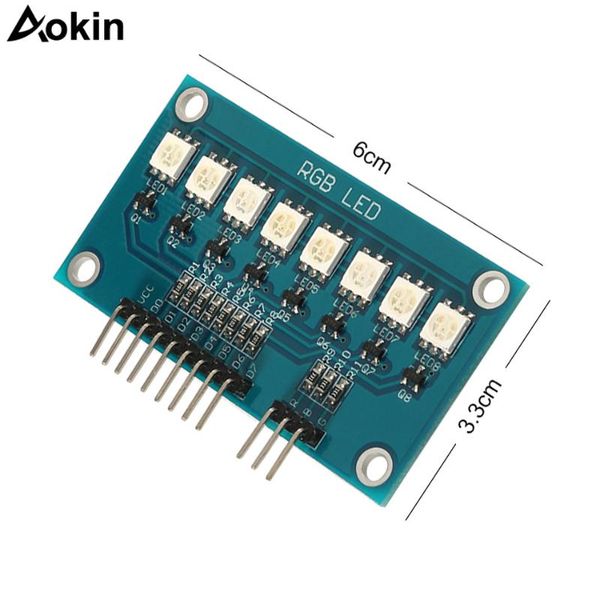 

integrated circuits 10pcs/lot rgb full-color led/water lamp module microcontroller running water light for arduino