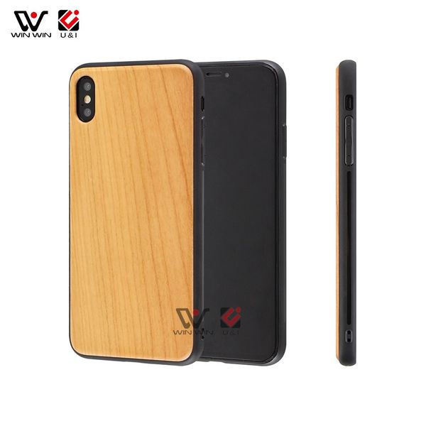 Disponibile Custodie per telefoni in vero legno per iPone 12 11 Pro Max X XR XS 7 8 Custodia in ciliegio naturale in legno con morbido TPU antiurto