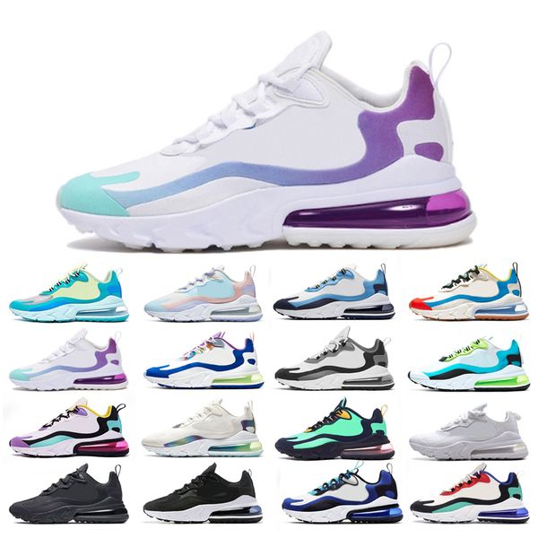 

original react running shoes man woman triple white bauhaus oracle aqua bubble electro green cream blue bright dusk purple easter size 36-45