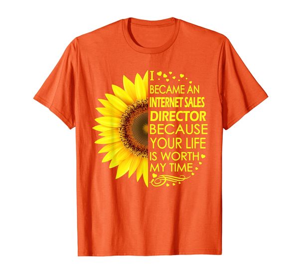 

i became internet sales director sunflower t-shirt, White;black