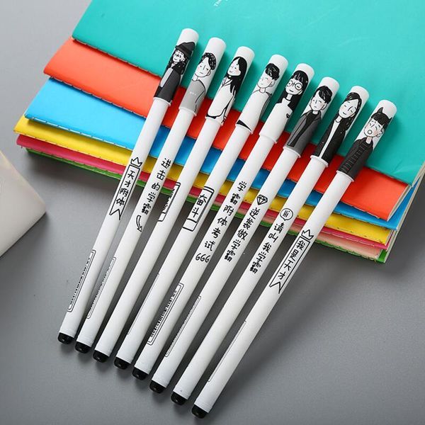 

gel pens 1pc 0.5mm creative hand-painted character pen personality office supplies signature student stationery random delivery