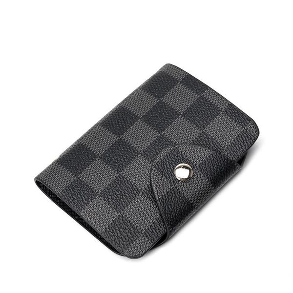 

card holders fashion luxury design plaid leather holder men women business id s wallet large capacity multi-card, Brown;gray