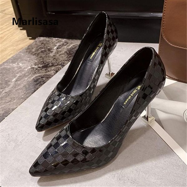 

marlisasa women fashion sweet black spring slip on stiletto ladies casual summer shoes zapato tacon alto f9100 dress