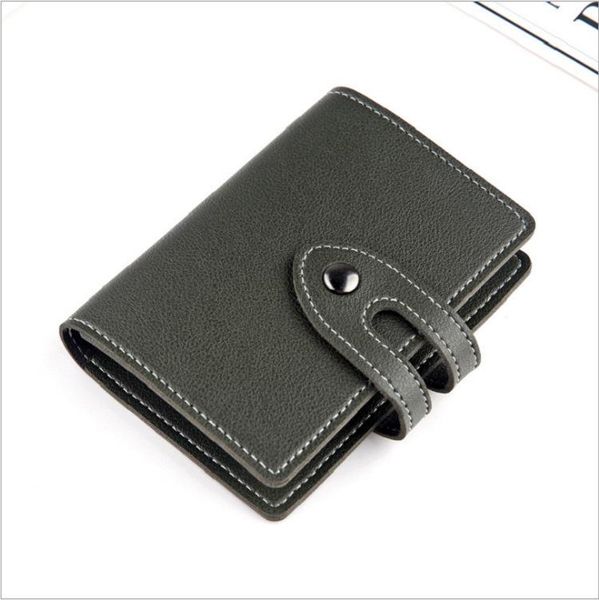 

card holders women's wallet 20 holder ultra-thin cute girl's storgage bag clasp multi-card, Brown;gray