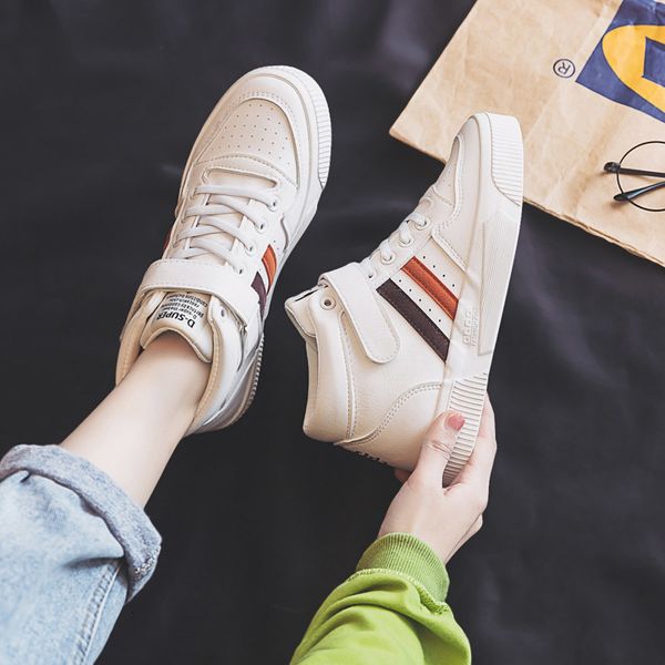 

dress shoes spring soprts tennis fashion comfortable non-slip cushioning casual high-shoes letter moving women's vulcanize wkrn, Black