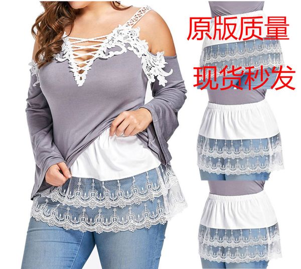 

fashionable short new spring skirt with lace, Black