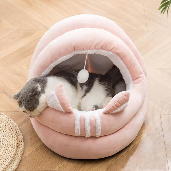 

cat beds & furniture soft house winter keep warm cashmere comfortable pet bed for small dogs cats products pets drop