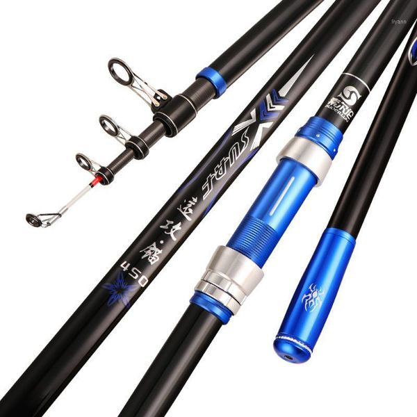 

boat fishing rods heavy duty rock 2.4-5.4m high carbon super hard m power luminous carp surf spinning rod pesca