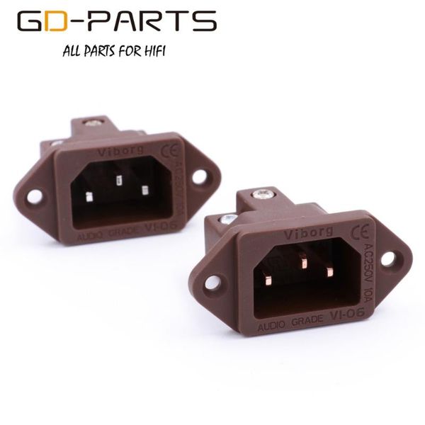 

smart power plugs viborg high end pure copper socket iec320 c14 mains ac male plug electric cord inlet receptacle connector ce