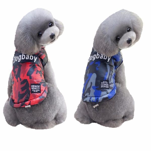 

dog apparel fe5 thickness dogbaby pet vest cotton clothes camouflage winter puppy jacket coat for yorkshire parka