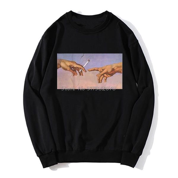 

men's hoodies & sweatshirts vaporwave otaku aesthetic sad hoodie waifu junji ito re zero art men o-neck fleece sweater sweatshirt stree, Black