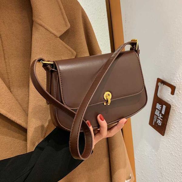 

small bag 2021 fashion trend simple women's single shoulder menger saddle