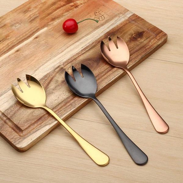 

spoons gold salad stainless steel spoon set 2 pcs cutlery unique dessert ettuce