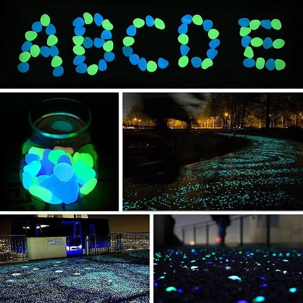 

garden decorations 50pcs dark glow pebbles glowing stones walkway rocks indoor outdoor decorative luminous