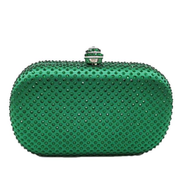 

evening bags royal green rhinestones clutch women bridal handbag wedding party crystal purse chain shoulder bag