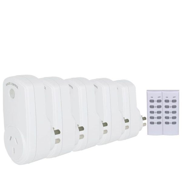 

smart power plugs esplenty plug au wireless remote control outlet australian standard (5 socket+2 remote)
