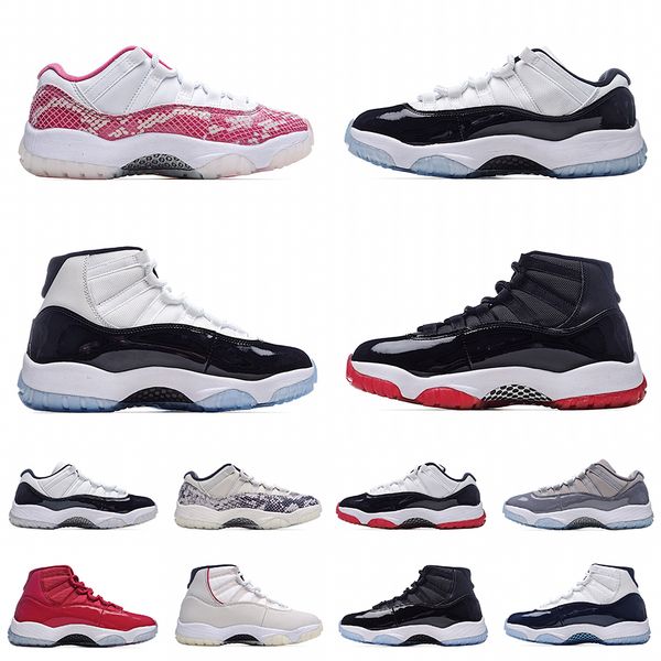 

mens concord bred high low 11 basketball shoes gamma pink snakeskin womens 11s space 72-11 jam rose gold gym red emerald cool grey win like