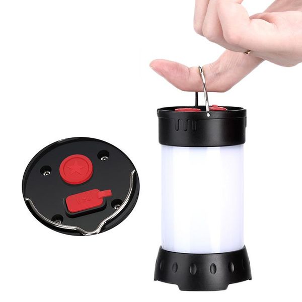 

portable led lantern 5 modes 18650 battery beach tent table night lights camping light usb rechargeable lamp for hunting travel lanterns