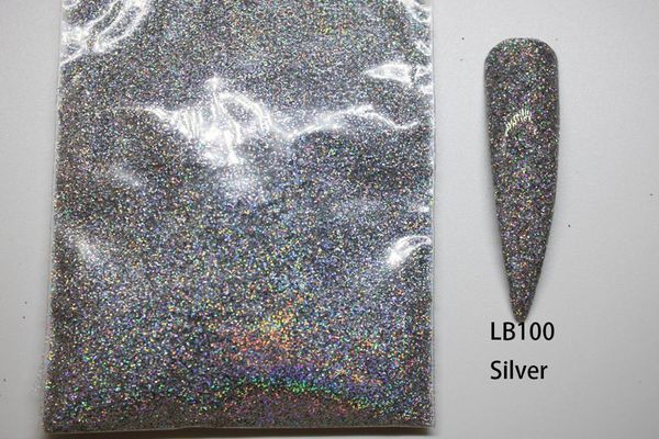 

nail glitter 1bag holographic powder shining sugar dust chrome art decorations 26 colors 10g/pack, Silver;gold