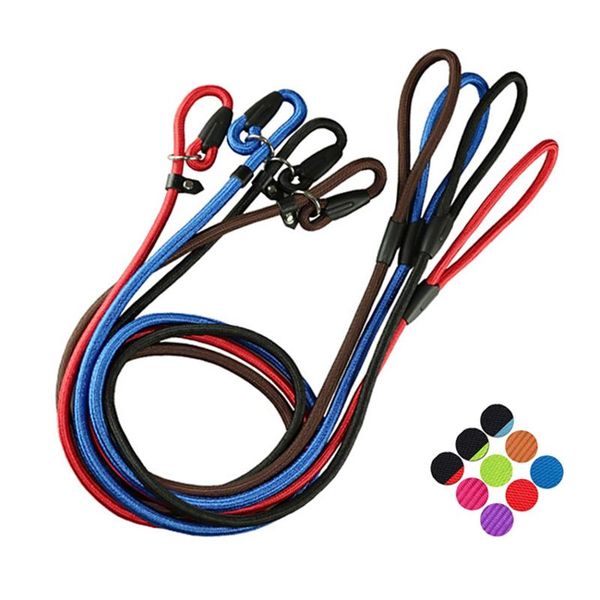 

dog collars & leashes durable strong elasticity dogs walking running training nylon rope pet safety collar lead pets outdoor supplies