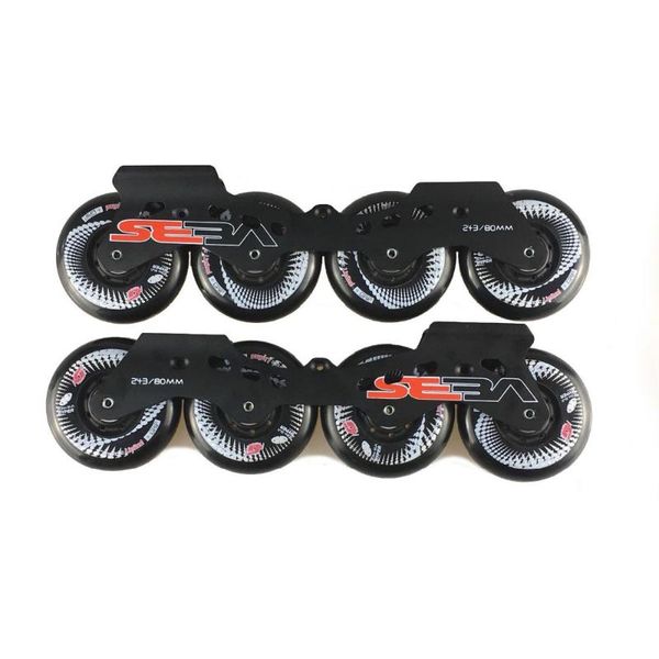 

slalom inline skate base 243mm frames with 4*80mm original hyper +g concrete wheels 165mm distance basing skating patines accessories