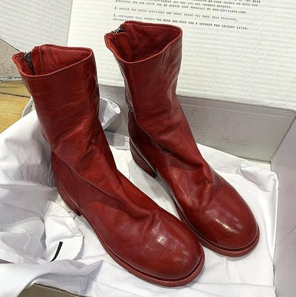 

boots women motorcycle genuine leather fashion woman shoes horse black white red