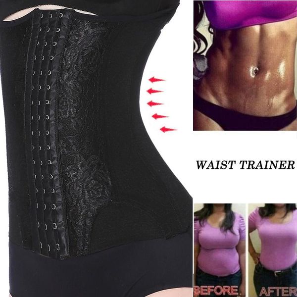 

women's shapers waist trainer modeling strap tummy slimming underwear belts flat belly shaper corset steel boned cinchers xs-3xl, Black;white