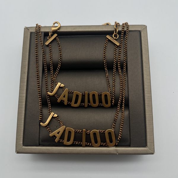 

dijia ja letter wind double layer bracelet brass temperament net red same d family blessing bag fashion necklace, Silver