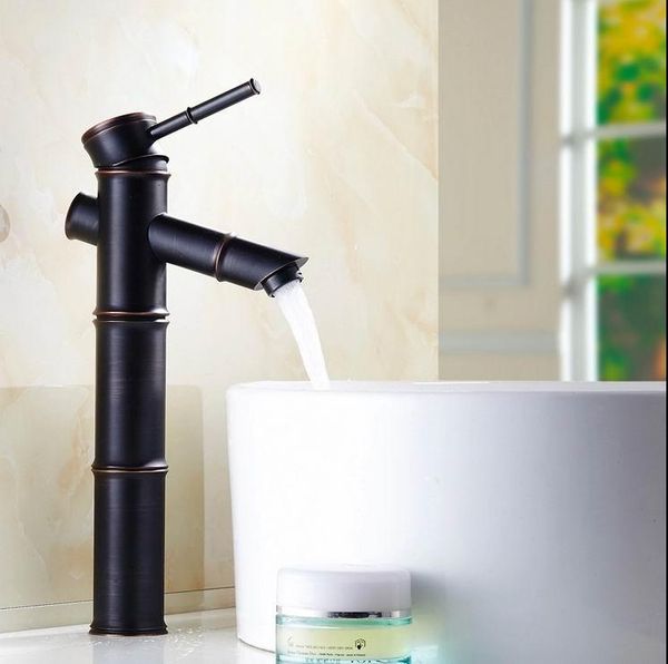 

bathroom sink faucets contemporary concise faucet black oil rubbed brass basin tap taps single handle bamboo style