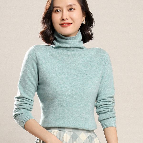 

sweaters cashmere knitted sweater women pullovers long sleeve turtleneck warm fashion female soft jumper6 colors s-xxl, White;black