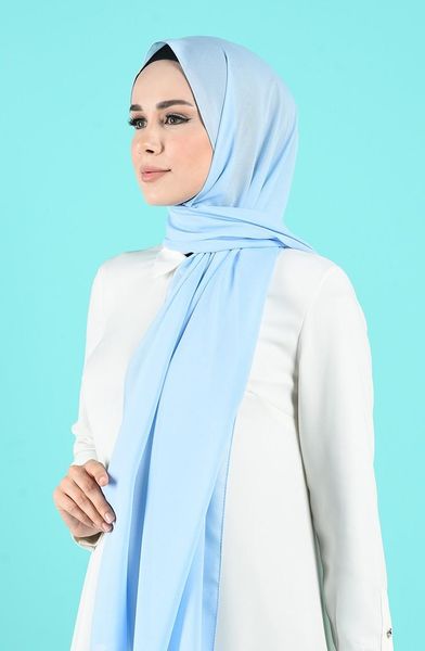 

ethnic clothing good stitch sewing plain premium heavy chiffon hijab scarf malaysia women hijabs long shawl 190-75, Red