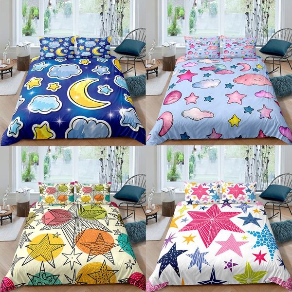 

bedding sets star duvet cover set quilt  king twin size child clothing bed comforter linen sheets bedspreads