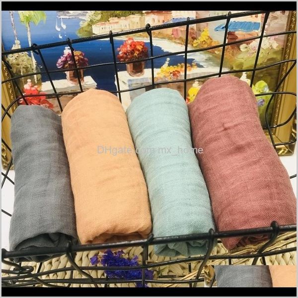 Fasciatoio Biancheria da letto per bambini Baby Kids Maternità Drop Delivery 2021 6060Cm 70Percent Bamboo Pannolino Swaddle Muslin Coperte Qualità migliore di C