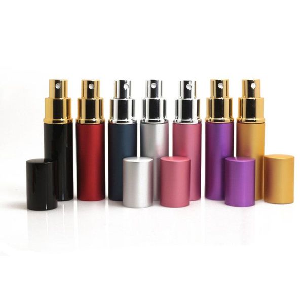 

storage bottles & jars 5/7pcs 5ml perfume refill spray empty refillable portable bottle metal glass container atomizer