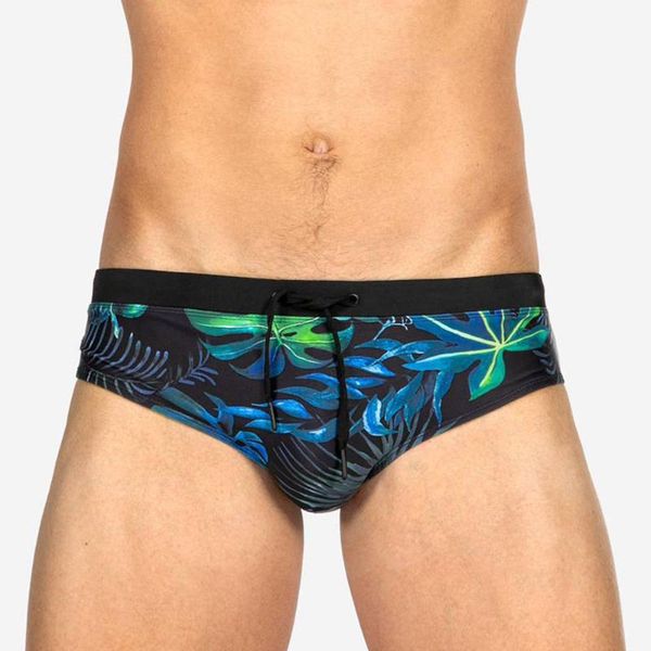 

printed swimwear men swimsuit briefs beach shorts mayo sunga retro gradient swim suits with cup trunks swimming men's