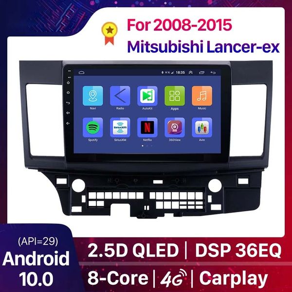 Android 10.0 DSP Autoradio dvd Lettore Unità principale Navigazione GPS Multimediale per Mitsubishi Lancer-ex 2008-2015