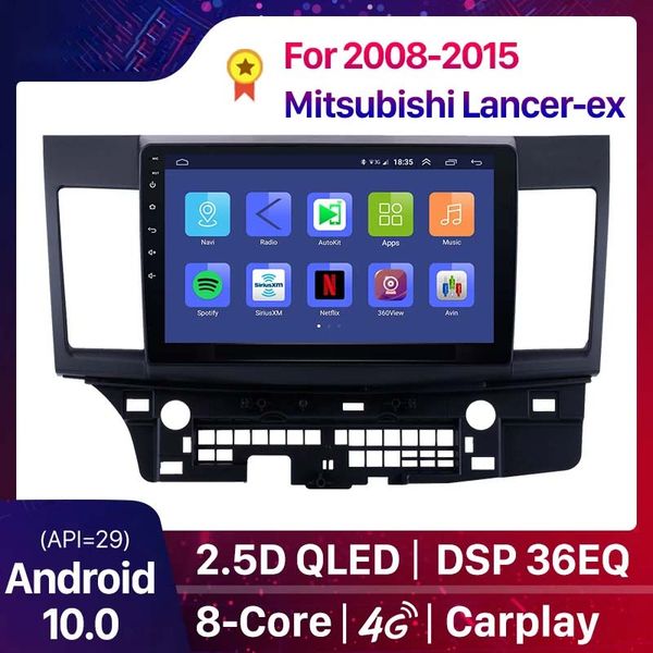 Android 10.0 DSP Araba DVD Radyo Çalar Kafa Ünitesi Mitsubishi Lancer-EX için GPS Navigasyon Multimedya 2008-2015