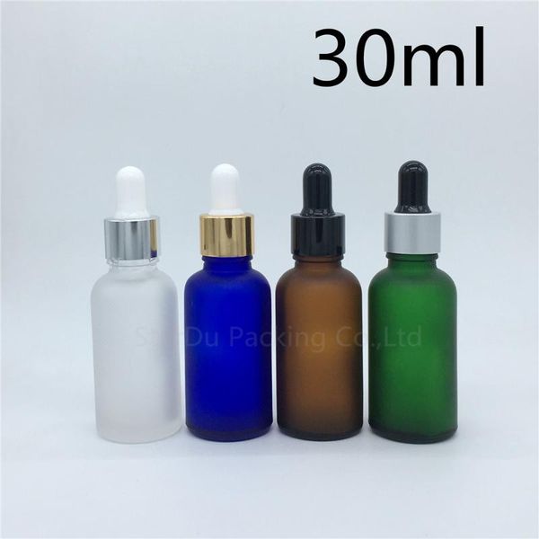 

storage bottles & jars travel bottle 10pcs 30ml amber green blue transparent frosted glass essential oil bottle, 30cc perfume dropper