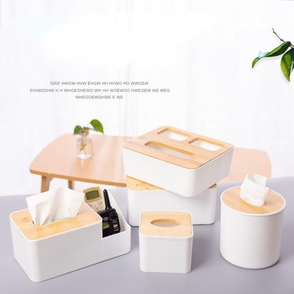 

tissue boxes & napkins box solid wood napkin wooden plastictissue holder stylish bamboo covered towel case simple fashion household carton f