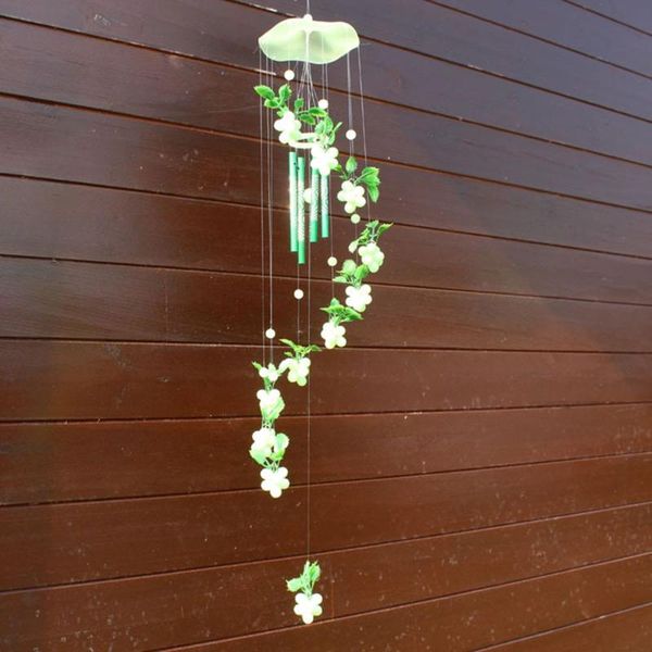 

decorative objects & figurines 1pc luminous glow green grape wind chimes fairyland garden art crafts hanging decorations outdoor and indoor