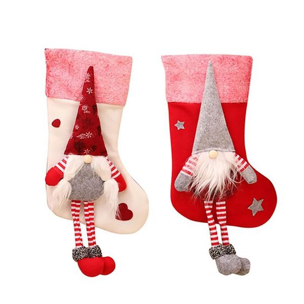 

christmas decorations stockings, xmas stockings decorations, santa claus gift candy bag for holiday party home decoration