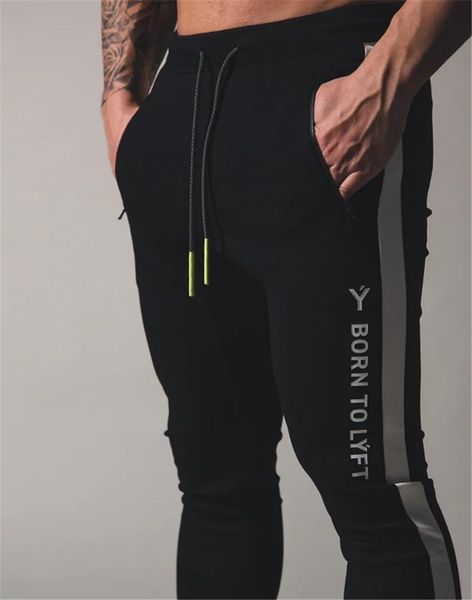 

running pants japan mens gym zipper pocket sweatpants cotton men fitness joggers casual training trousers, Black;blue