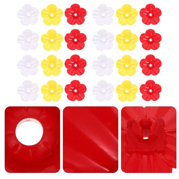 

other bird supplies 24pcs hummingbird feeders parts flower shape decoration ornament for feeder