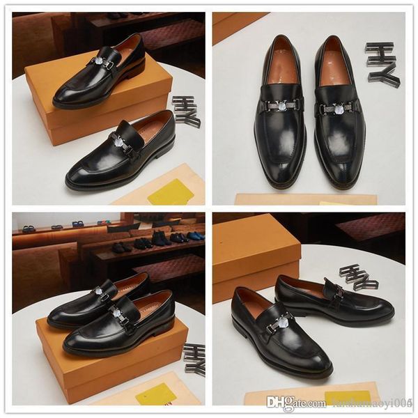 

model luxury brands men's oxfords mens leather dress shoe formal wedding party shoes for men retro brogue business shoes us size 6.5, Black