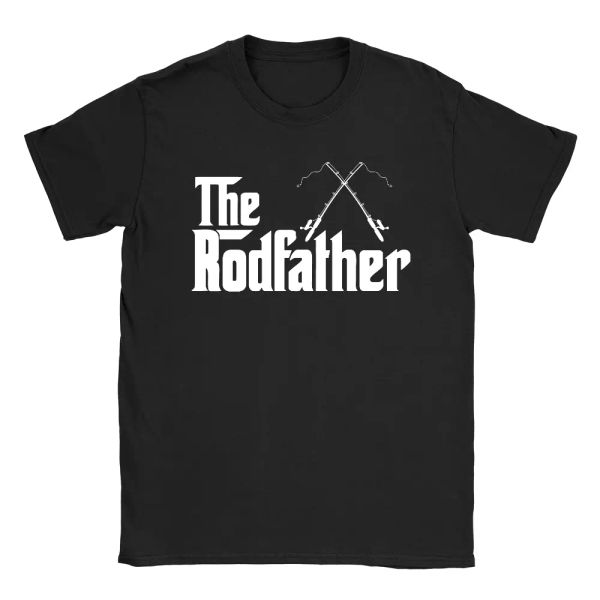 

the rodfather mens t-shirt fishing fisherman gift for dad funny joke, White;black